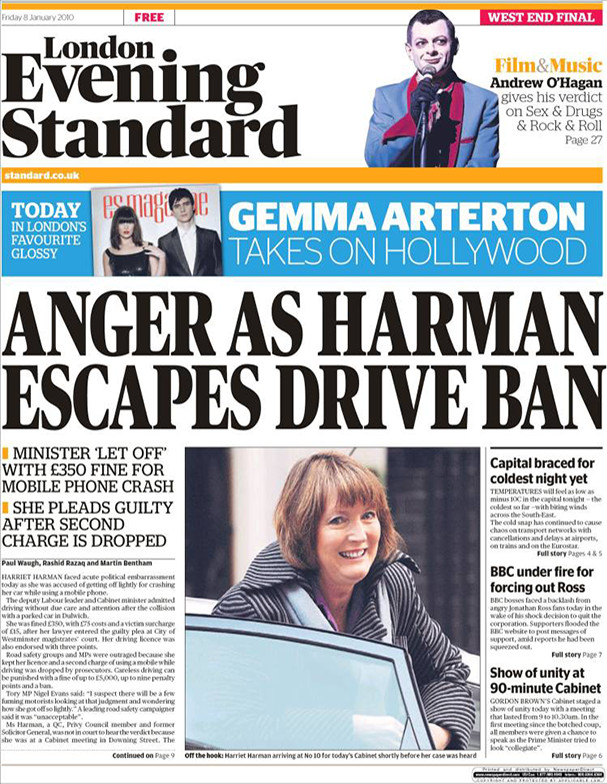 Evening Standard Magazine Cover
