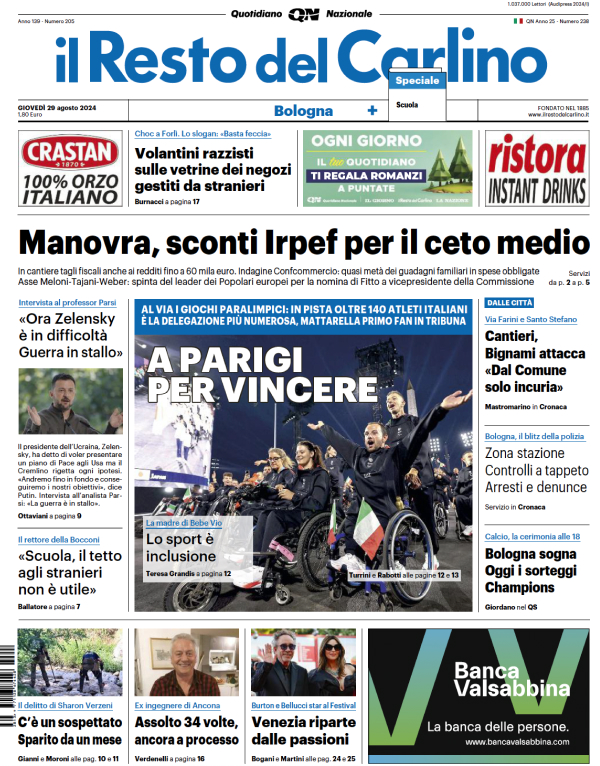 Il Resto del Carlino Cover Il Resto del Carlino Cover