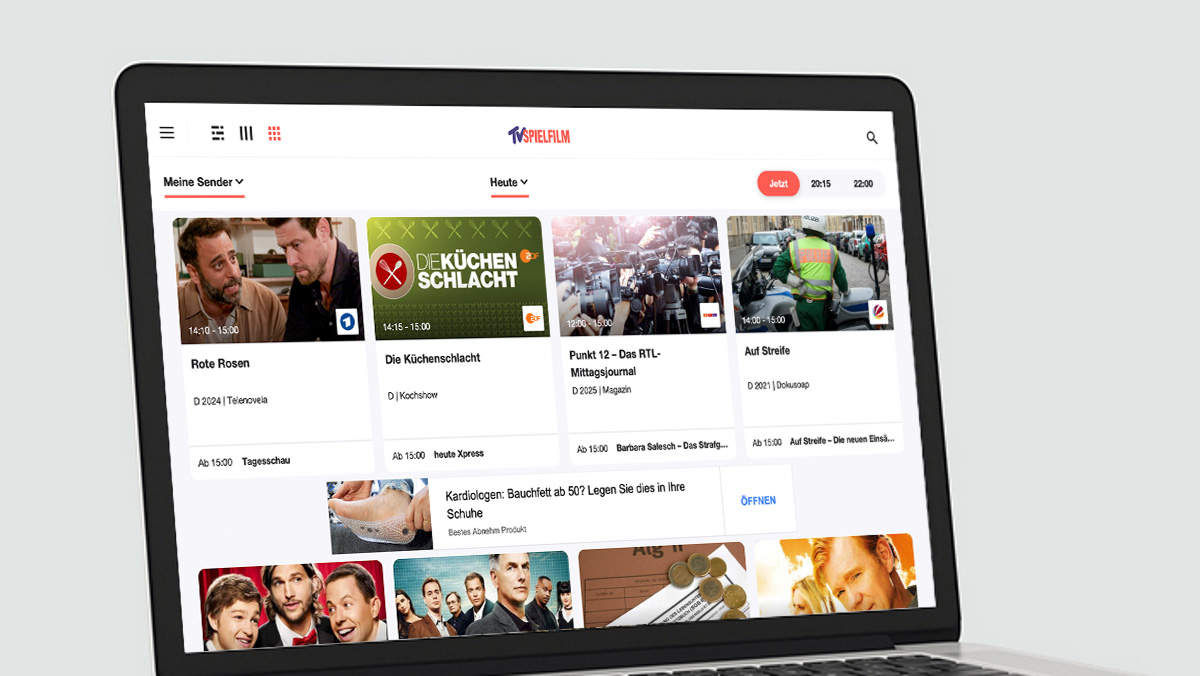 TVSpielfilmPlus Online Key Visual
